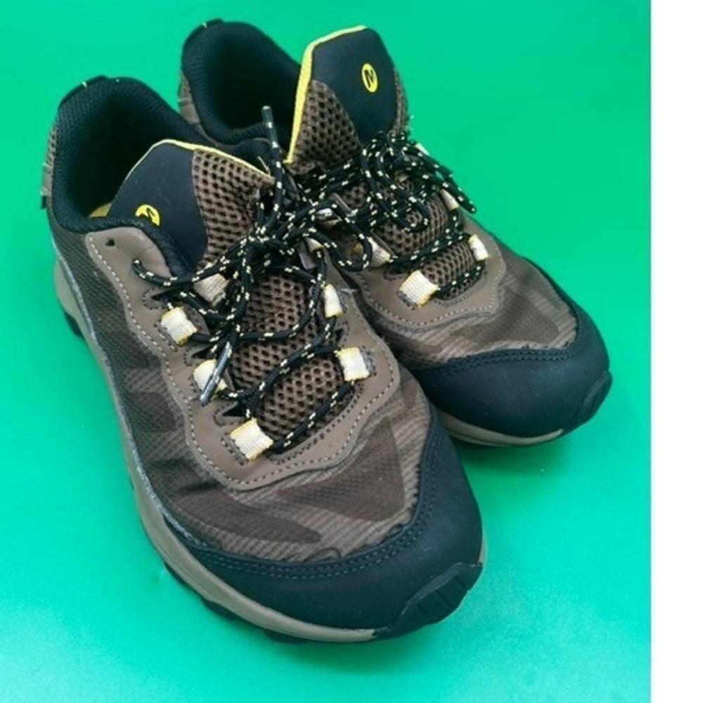 Merrell Hiking Shoes Youth 4M Brown Black MK265941 Rugged Trail Sneakers